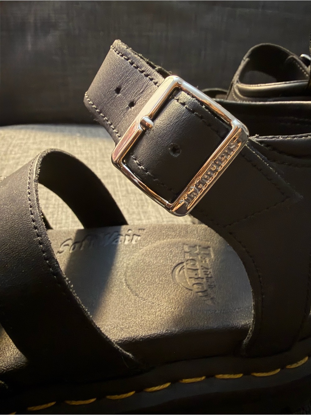Dr. Martens Women's Black Leather Sandals - Picture 6 of 10